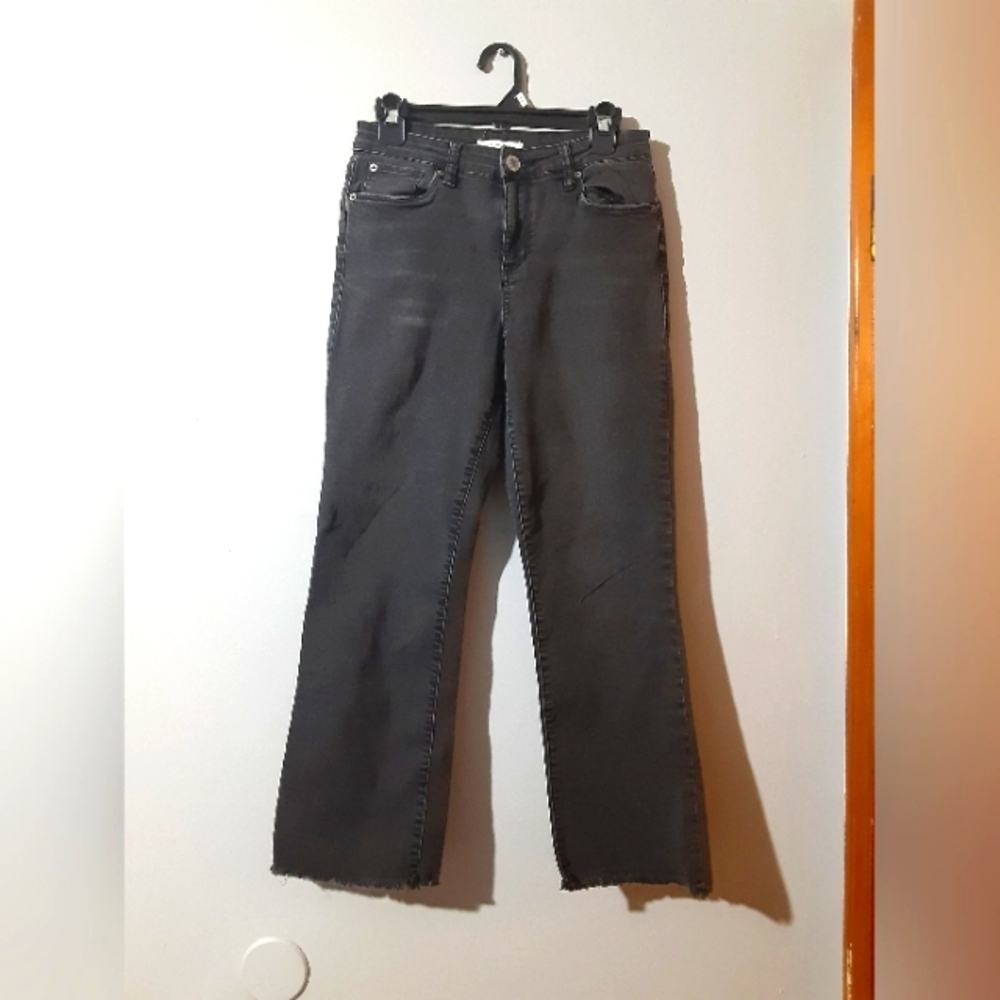 Sts Blue Jeans The Brooke Highrise Flare Raw Hem Women's Size 28 Beach Coastle